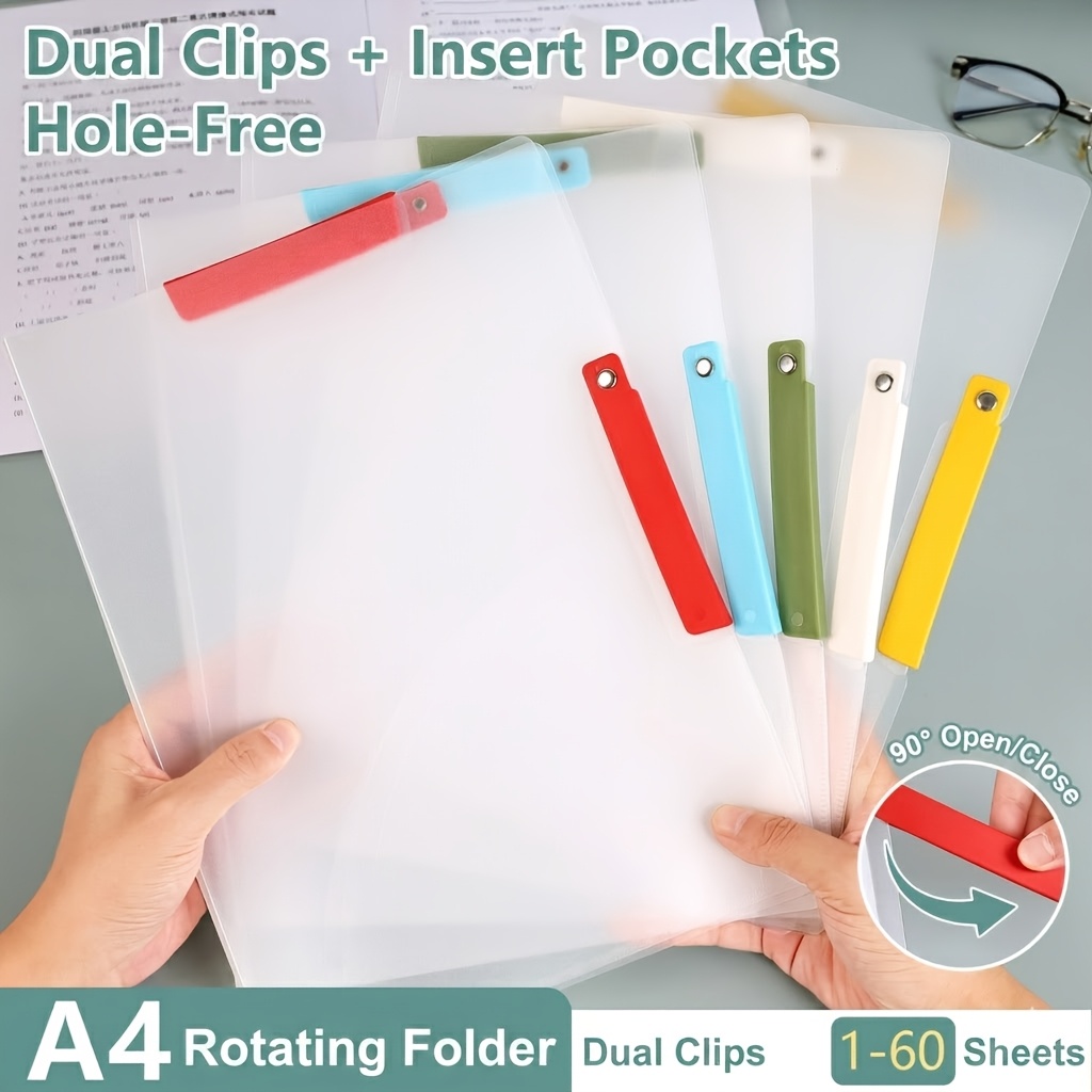 Document Scanner Portable - 7pcs Thickened Transparent Rotating Side Opening