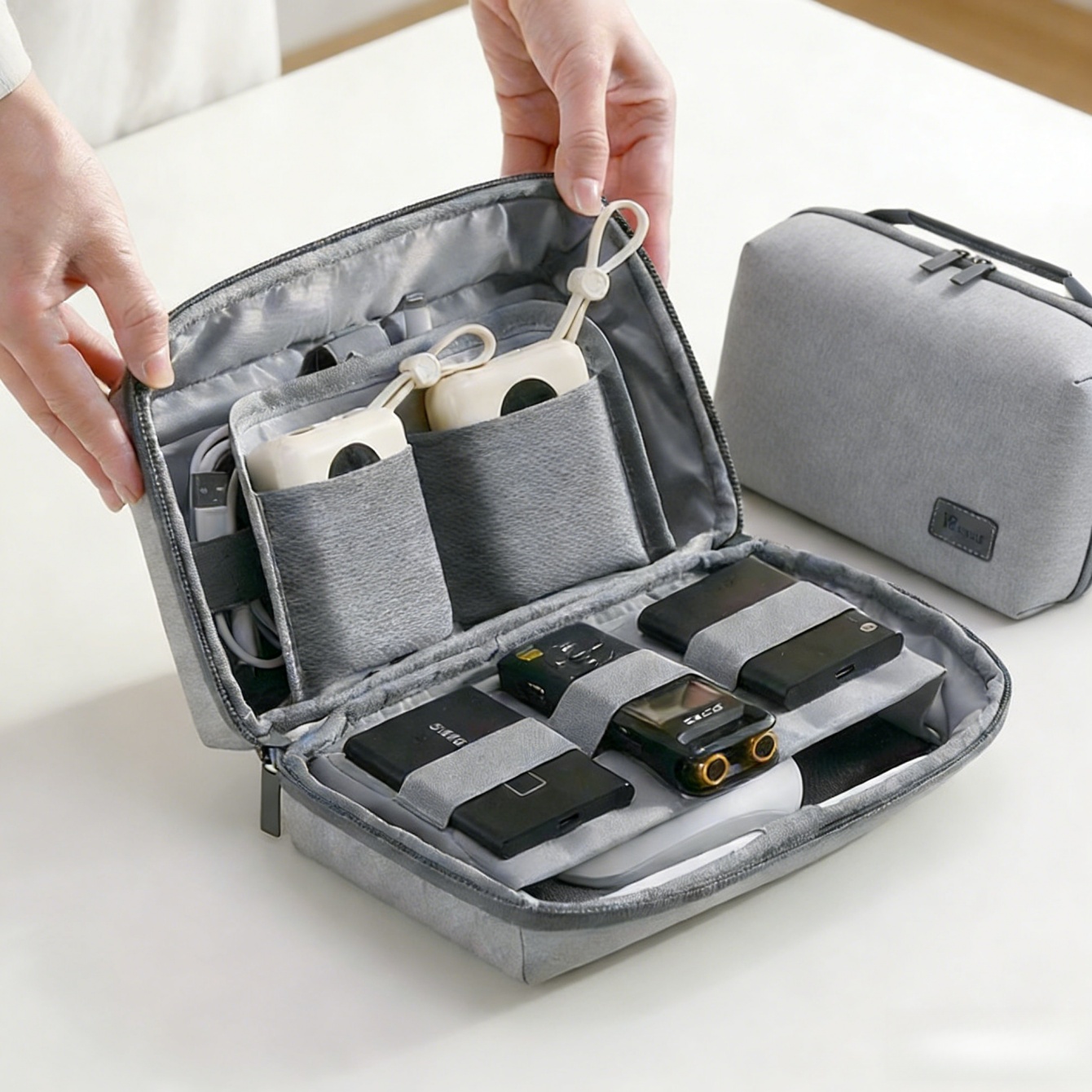 Tech Accessories Travel Bag - 1Pc Electronics Organizer Travel Case, Water