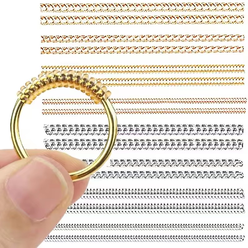Unique Tech Accessories - 4/8Pcs Spiral Ring Size Adjuster Accessories