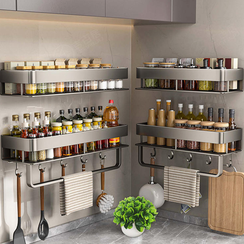 Tech Accessories Organizer - Aluminum Kitchen Rack Kitchen Shelf Toilet