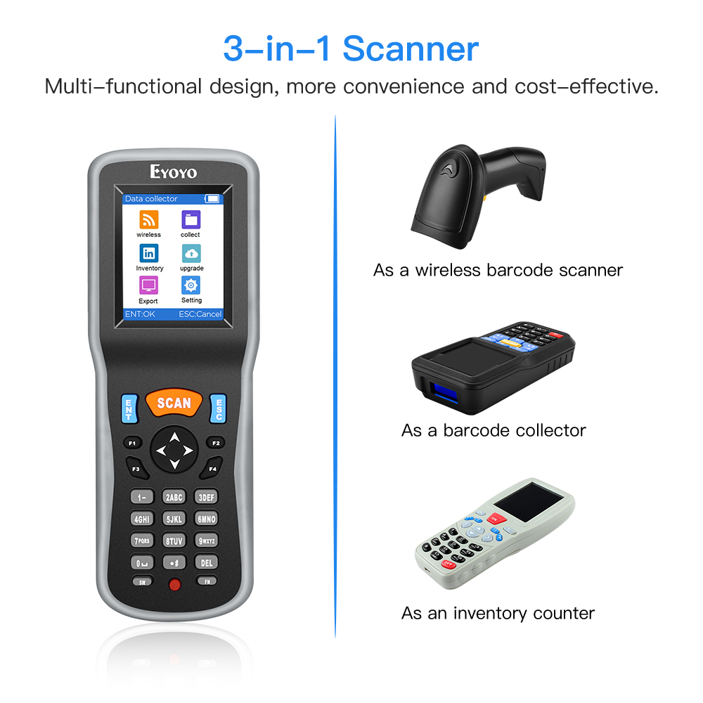 Eyoyo 1D Wireless Barcode Scan - Document Scanner Portable recension och pris