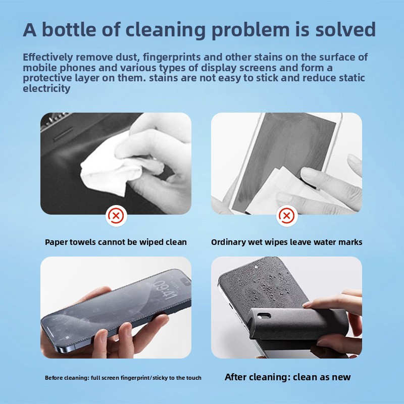 2 in 1 Spray Cleaner Wipe for  - Screen Cleaner Spray recension och pris