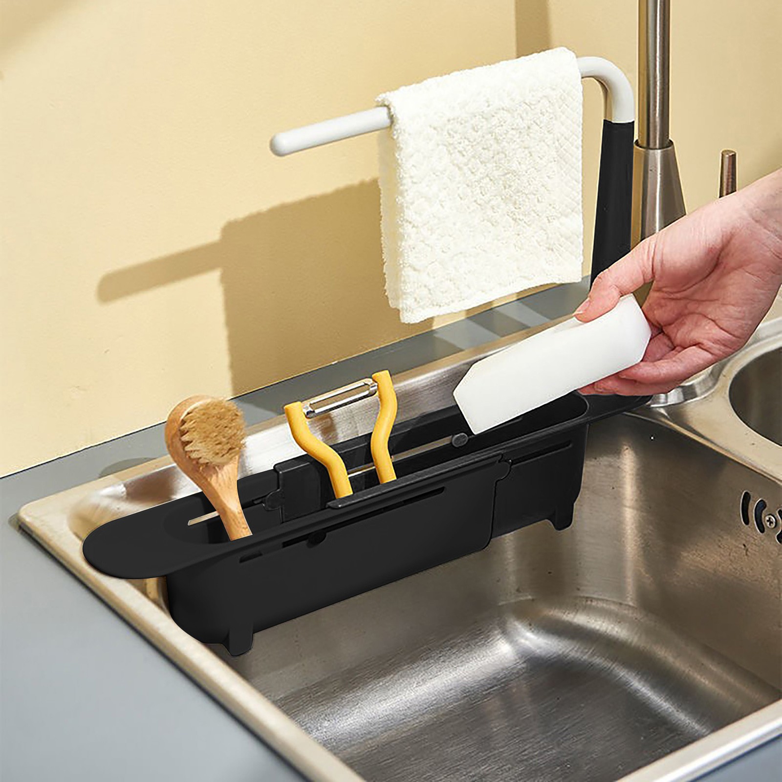 elescopic Sink Shelf Drainer R - Tech Accessories Organizer recension och pris