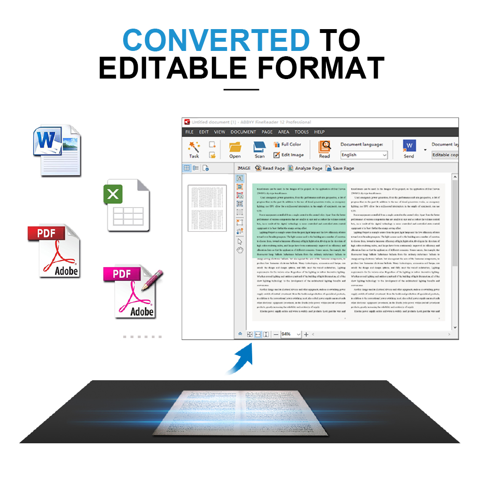 JOYUSING  L14 14MP HD Book & D - Document Scanner Portable recension och pris