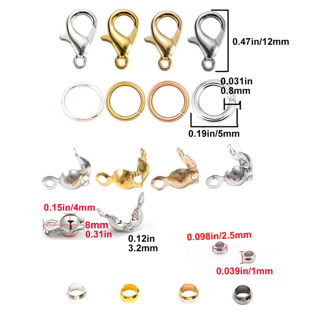 Assorted-Color Alloy 4-Piece S - Unique Tech Accessories recension och pris