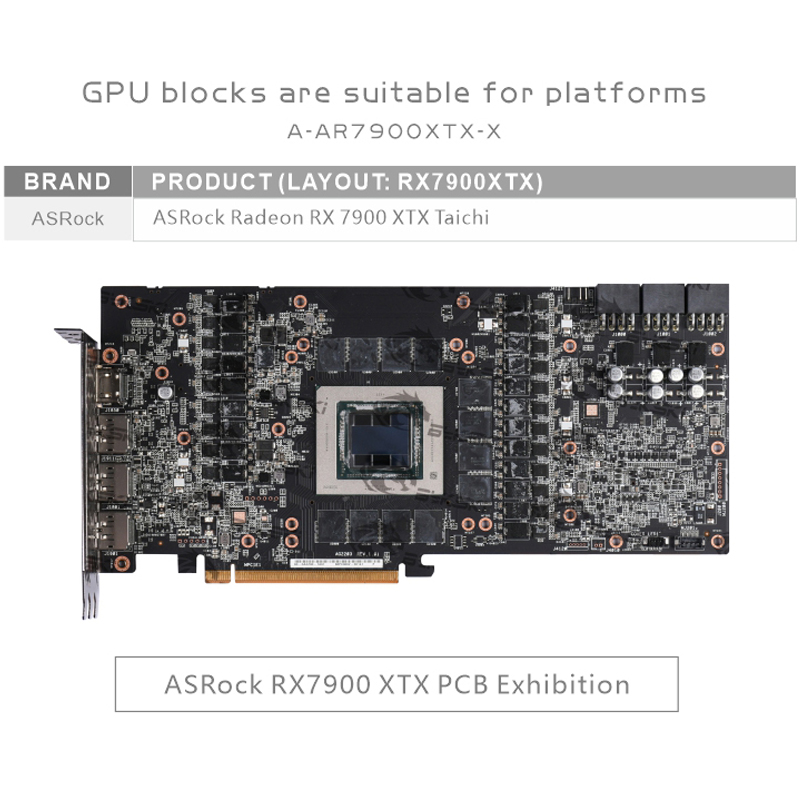 Bykski A-AR7900XTX-X GPU Water - Amd Vga Rx 7900 Xtx recension och pris