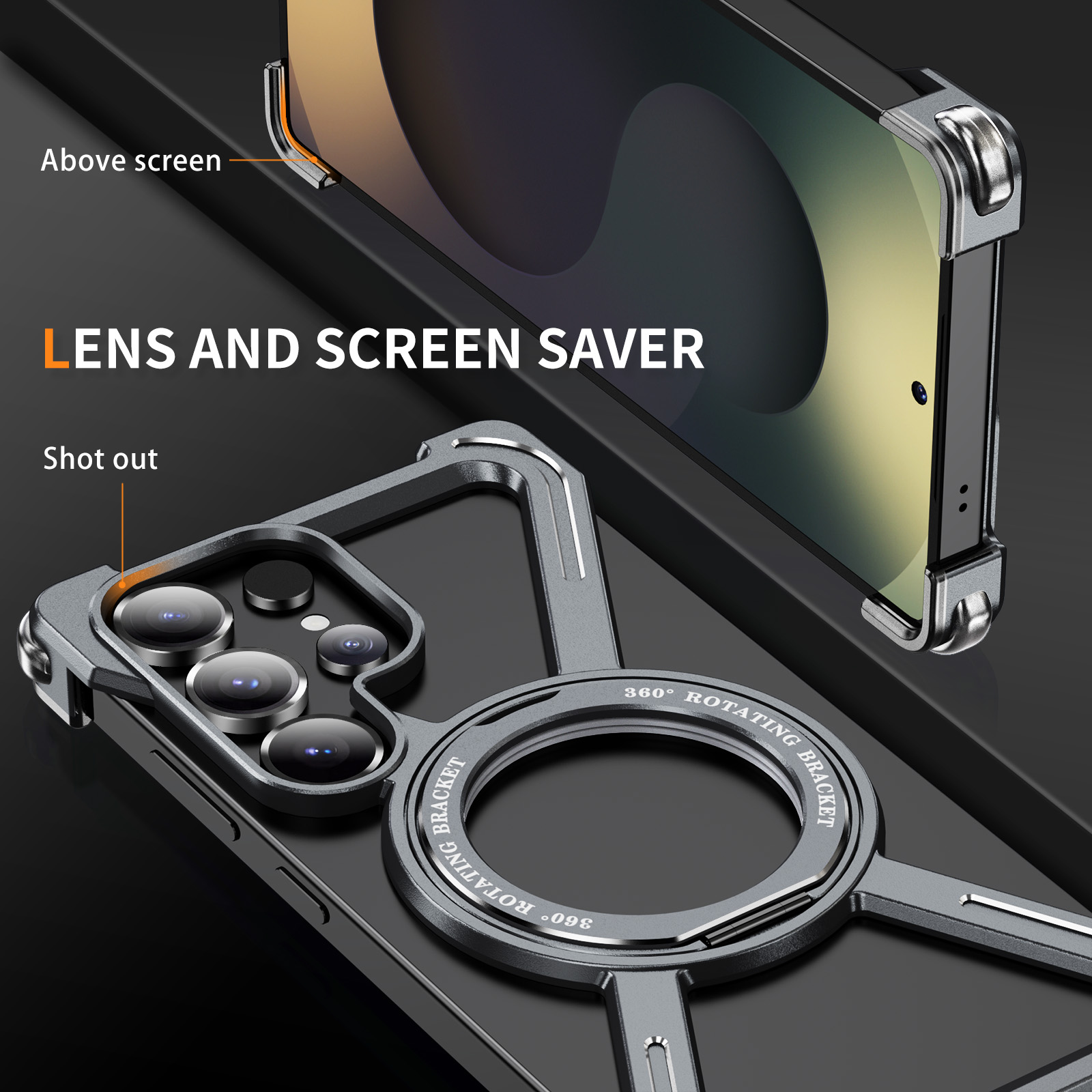Magnetic Rotating Bracket Anti - Phone Stand Aluminum recension och pris