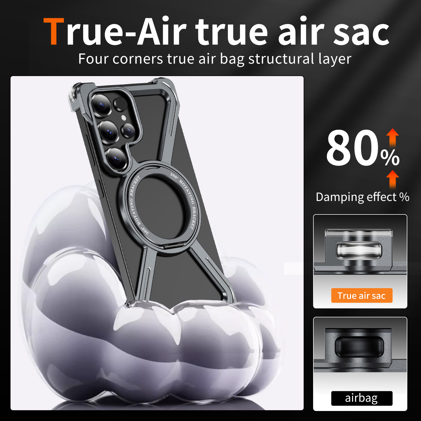 Magnetic Rotating Bracket Anti - Phone Stand Aluminum recension och pris