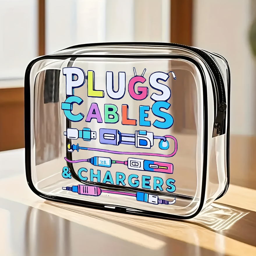 1pc Large Clear Cable Organize - Tech Accessories Travel Bag recension och pris