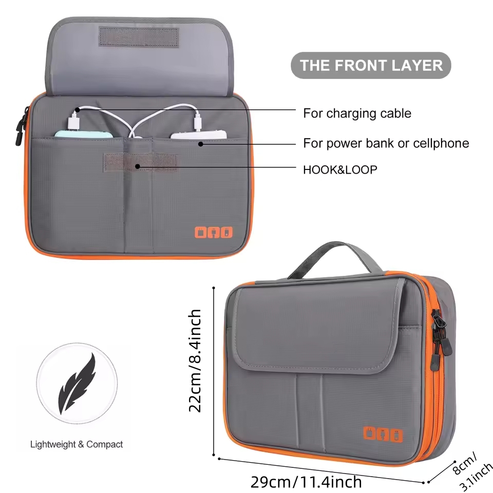 Travel Double Layer Digital St - Tech Accessories Organizer recension och pris